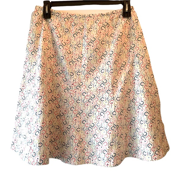 i.e. relaxed 100% Cotton Skirt in Retro Pattern; Nice, Heavy Material sz 12 P - Picture 2 of 14